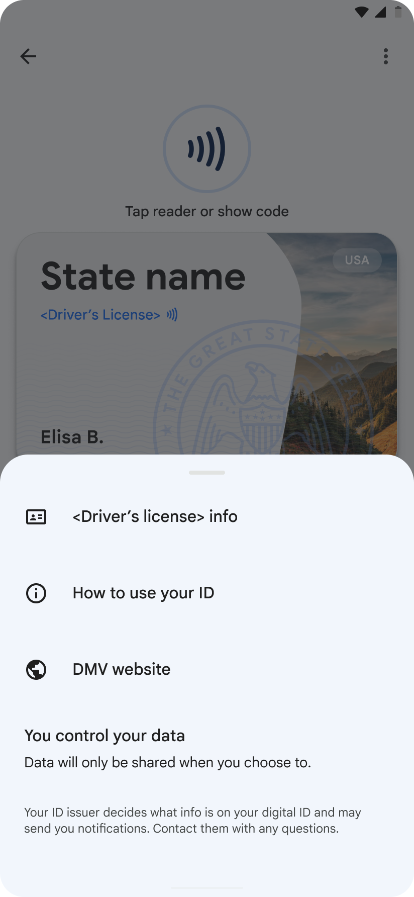 The details screen of an VDC.