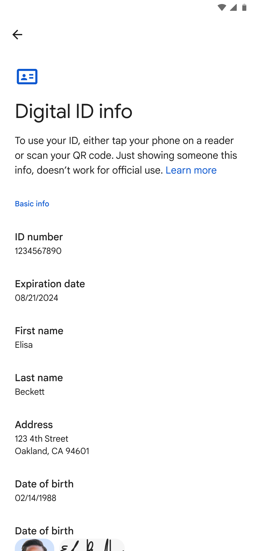 The full details of an unlocked VDC.