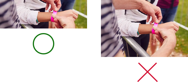 Do: Use wide, rectangular images. Don't: Use square images.
