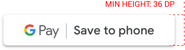 白色的“Save to Google Pay”按钮,四周留有留白