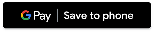 أزرار "الحفظ في Google Pay" باللون الأسود