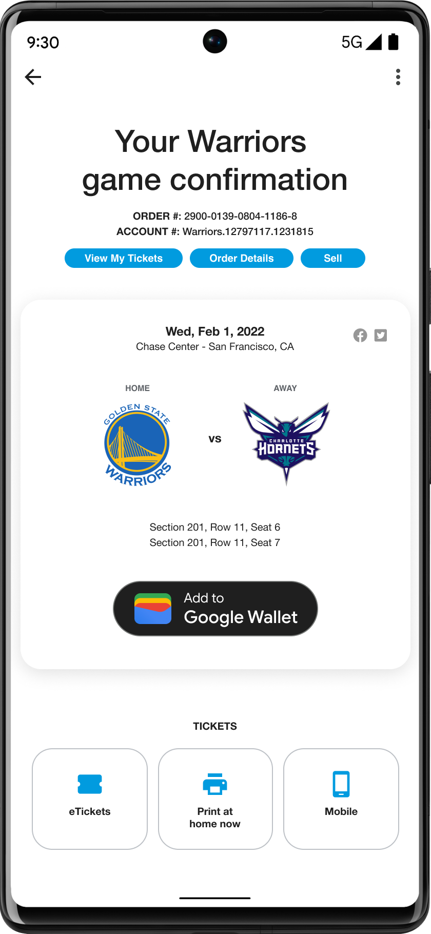 تذكرة حضور فعالية عامة