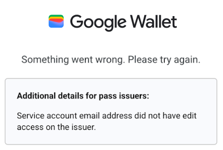 example error message