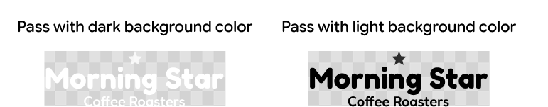 Wide logo color contrast guidance