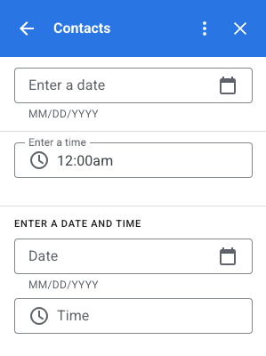 自訂快速查看資訊卡範例