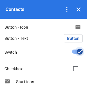 Contoh widget kotak centang teks berdekorasi