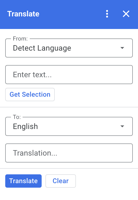 Translate Google Workspace アドオン