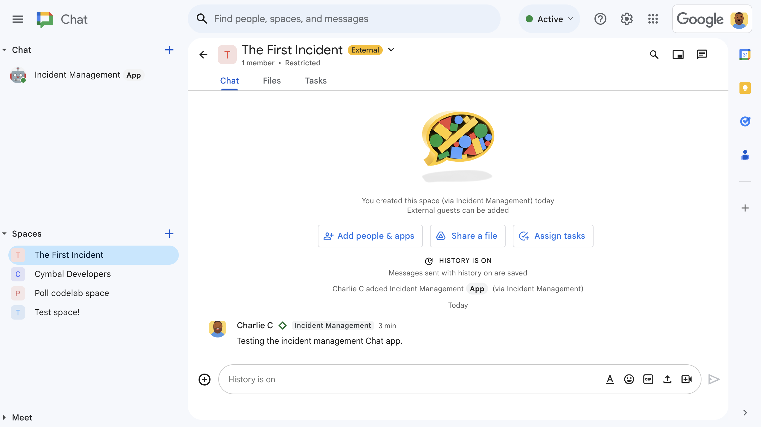 Espace de discussion dédié à la réponse aux incidents.