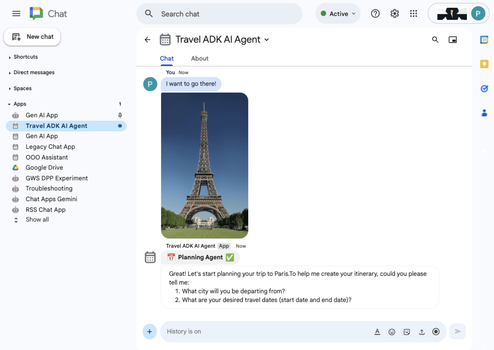Conferir detalhes do local em um anexo do Chat