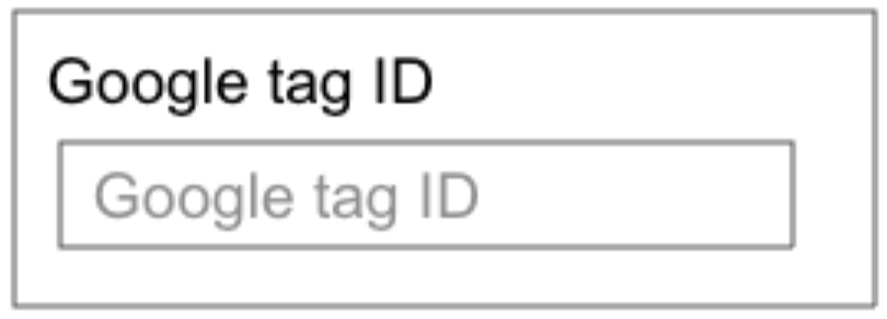 An image of a Google tag ID input box